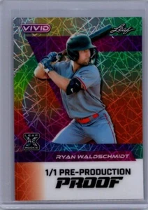 Ryan Waldschmidt 2024 Leaf Vivid Baseball 1/1 Pre Production Proof - Bild 1 von 1