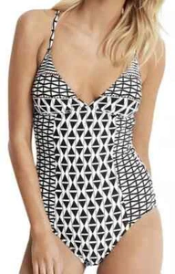 Seafolly Modern Geometry Maillot One Piece Swimsuit Women's US Size 6 - Picture 1 of 3