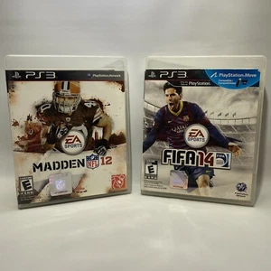 Lote de 2 juegos PS3 - Madden NFL 12 y FIFA 14 (Sony PlayStation 3, 2011) ¡Ambos probados! - Imagen 1 de 8