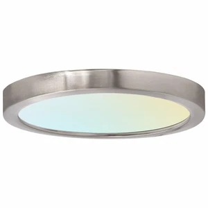 Luxrite 7 Inch LED Flush Mount Ceiling Light Fixture 15W 3 CCT Brushed Nickel - Picture 1 of 7