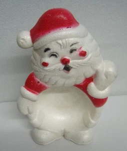 Vtg 1960's Rare Styrofoam Santa Candy Container Bowl Lions Club 11x8x3 1/4" - Picture 1 of 3