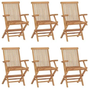 2/3x Solid Teak Wood Folding Chairs Garden Outdoor Wooden Furniture vidaXL - Picture 1 of 45