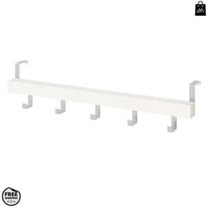 IKEA TJUSIG Wandaufhänger über Tür 5 Haken Ablage weiß Kleidung Garderobe Handtuch - Bild 1 von 5