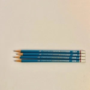 4 Matite HB Eagle Turchese Chimicamente Sigillate Affilate Vintage - Foto 1 di 2