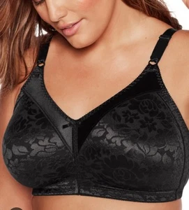 Bali Double Support Spa-Closure Comfort-U Wirefree Bra 3372, Size 40DD Black - Picture 1 of 8