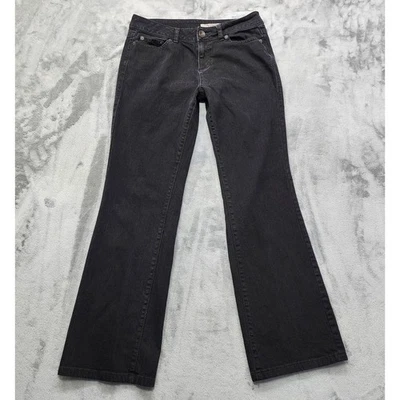 Jeans DKNY para mujer 8R negro Soho Jean tiro medio corte bota calce regular informal elástico Foto 1 de 4