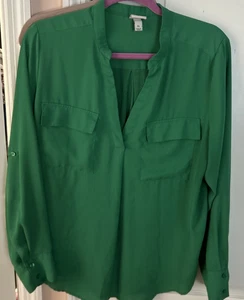 A New Day Women's Top Size XL Long Sleeve Modal Minimalist Neutral Office Career - Picture 1 of 7