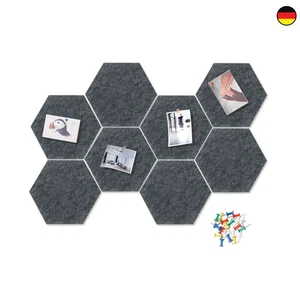 Selbstklebend Korkplatte 6-Eck 22x19cm Filz Pinnwand Deko - Bild 1 von 7