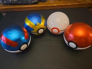 Pokemon | Pokeball Round Tins, Set of 4 (TINS ONLY, NO CARDS) - Picture 1 of 7