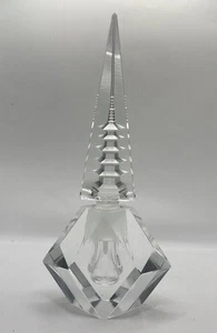 Bottiglia profumo prisma pagoda cristallo taglio sfaccettato trasparente vintage anni '50 Japan Hoya - Foto 1 di 3