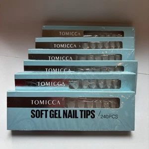 Kurze Mandelnagel Tips Half Cover, 1.440 Stück 12 Größen Acrylnägel 6 BOXEN POSTEN - Bild 1 von 6