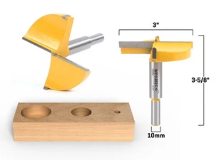 3" Diameter Carbide Forstner Drill Bit - 10mm Shank - Yonico 43069C - Picture 1 of 1