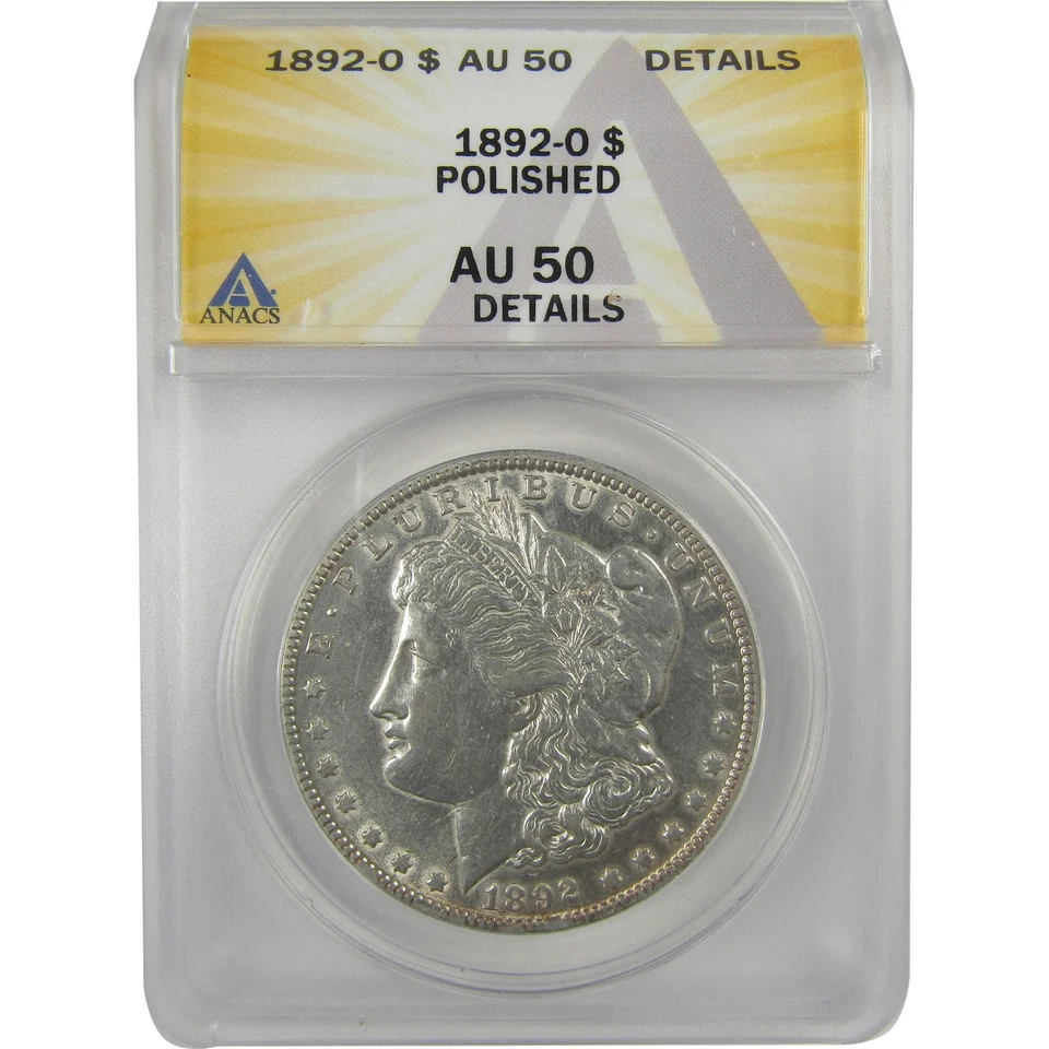 Moneda de 1 dólar O Morgan 1892 AU 50 detalles ANACS plata SKU:I20355 Foto 1 de 4