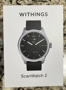 Withings - ScanWatch 2 - Heart Health Hybrid Smartwatch -42mm -New -Black/Silver - Picture 1 of 8