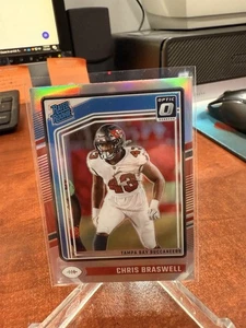 Chris Braswell 2024 Donruss Optic Rated Rookie Silver Prizm #220 RC Buccaneers - Imagen 1 de 2