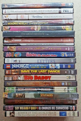 Family/Comedy/Adventure/Sci-fi/Assorted BRAND NEW Lot of 20 DVDs lot#370 Foto 1 de 4
