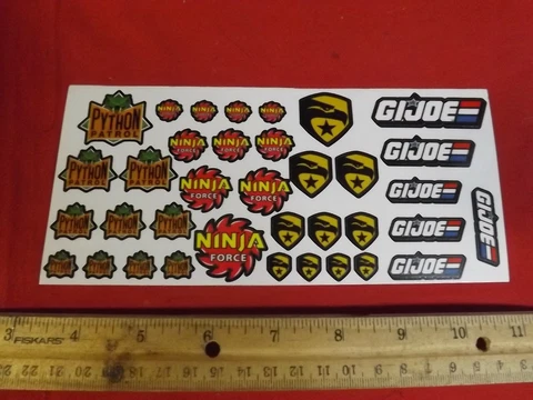 For GI Joe Eagle Python Patrol Ninja Force Die Cut Decal 3 3/4" Clear Back Cover