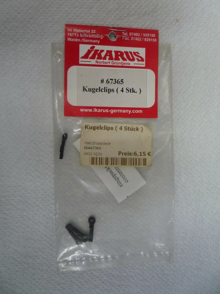 Ikarus 67365 Kugelclips - 4 Stück - Bild 1 von 1