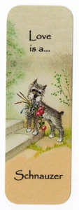 SCHNAUZER BEAUTIFUL DOG BOOKMARK SAME IMAGE BOTH SIDES GREAT GIFT - Picture 1 of 1