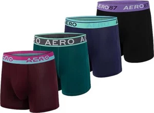 Aeropostale Herren Performance Boxershorts Polyester Spandex Unterwäsche 4er Pack - Bild 1 von 6