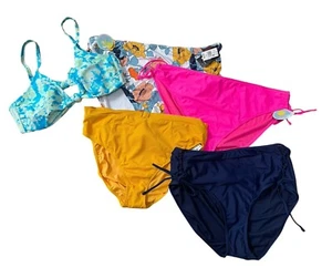 NUEVO Lote de 5 Traje de Baño Para Mujer Bikini Parte Inferior Separada Top Talla Grande 2X Rosa - Imagen 1 de 10