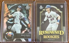 Brett Bath 2023 Bowman Platinum Renowned Rookies Card w/Base Rookie - Mets