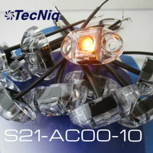 10pack TecNiq S21 Amber Clear Lens LED SIDE Clearance Marker Heavy Duty USA - Bild 1 von 3