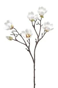 künstliche Magnolie Kirschblütenzweig weiß H. 65cm Emerald Kunstblumen - Bild 1 von 1