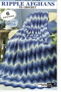 BEGINNER'S GUIDE RIPPLE AFGHANS TO CROCHET 6 DESIGNS Leisure Arts 1998 - Picture 1 of 2