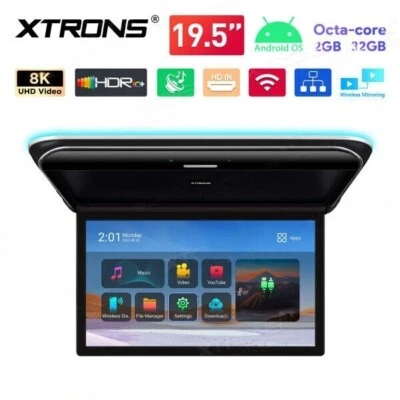XTRONS 19.5" IPS 8Core Android Deckenmonitor HDMI 8K HDR10+ IR FM Flipdown 2+32G - Bild 1 von 4