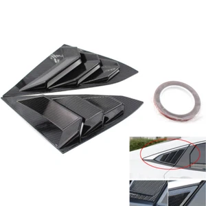 For 2016-18 Honda Civic Carbon Fiber Vent Quarter Side Window Louver Cover +Tape - Picture 1 of 8