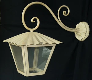 Applique per esterno shabby chic in ferro battuto avorio da giardino art.438 - Imagen 1 de 3