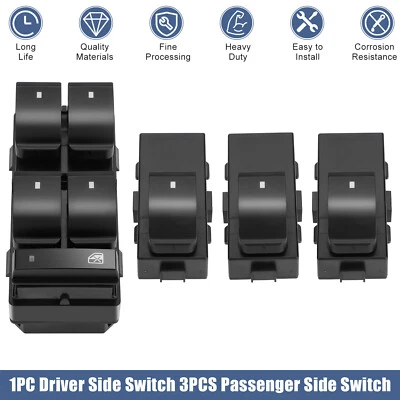 4x Window Switch for 2007-2014 Chevy Silverado 1500 2500 HD 3500 HD GMC Sierra - Imagem 1 de 4