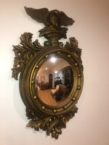 Vintage Turner #4380 Federal Eagle  Convex Mirror 31" x 19" Cover