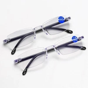 1/3/5/10 x Herren Rechteckig Randlos Lesebrille Blaulichtfilter Brille +1,0~+4,0 - Bild 1 von 5