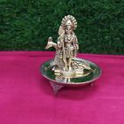 Statue d'idole en laiton Lord Hanuman pour bureau à domicile décoration de temple finition antique
