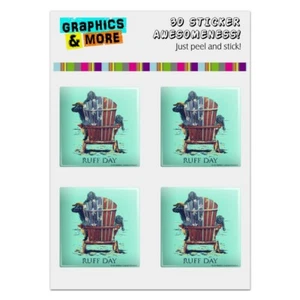Ruff Day Labrador Lab Dogs Rough Computer Case Modding Badge Stickers Set - Afbeelding 1 van 4