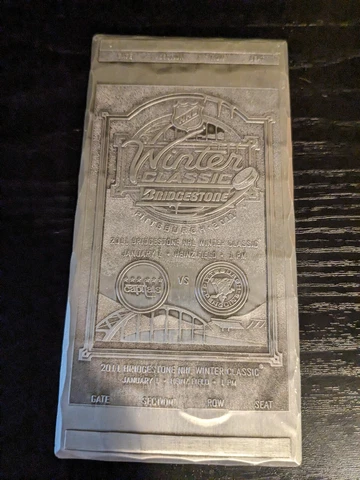 NHL Winter Classic 2011 Pittsburgh Penguins Vs Capitols collectible steel ticket Cover