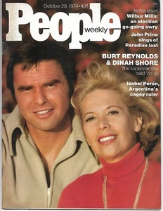PEOPLE MAGAZINE BURT REYNOLDS DINAH SHORE ISABEL PERON JOHN PRINE OCTOBER 1974 - Bild 1 von 2