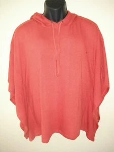 NWT VOLCOM HAPPY DRIFTER PONCHO Rye Rust PULLOVER HOOD SMALL TT72 - Picture 1 of 4