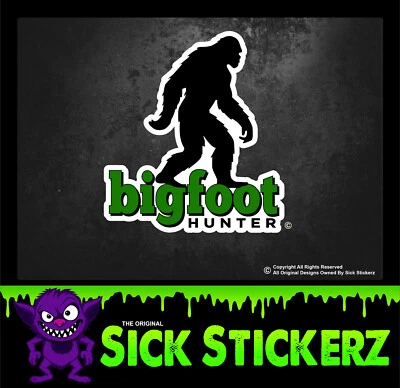 Calcomanía adhesiva Bigfoot Hunter Sasquatch Myth Legend Folklore SkunkApe caja de herramientas coche Foto 1 de 3