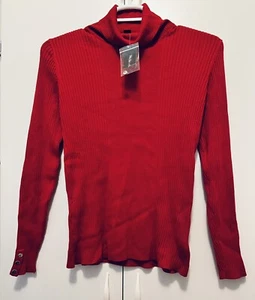 Style & Co. Women's Knitted Long Sleeve Sweater Red Amore Valentines Day New - Picture 1 of 6