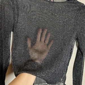 Victoria Secret Black Sparkly Sheer Long Sleeved Size XS/S - Picture 1 of 8