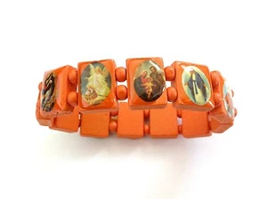 bracelet religieux des saints en bois  - Picture 1 of 1