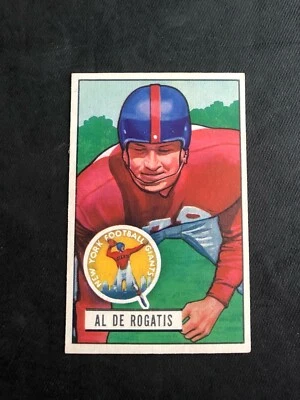1951 BOWMAN AL DE ROGATIS #55 FOOTBALL PICTURE CARD  - Image 1 of 2