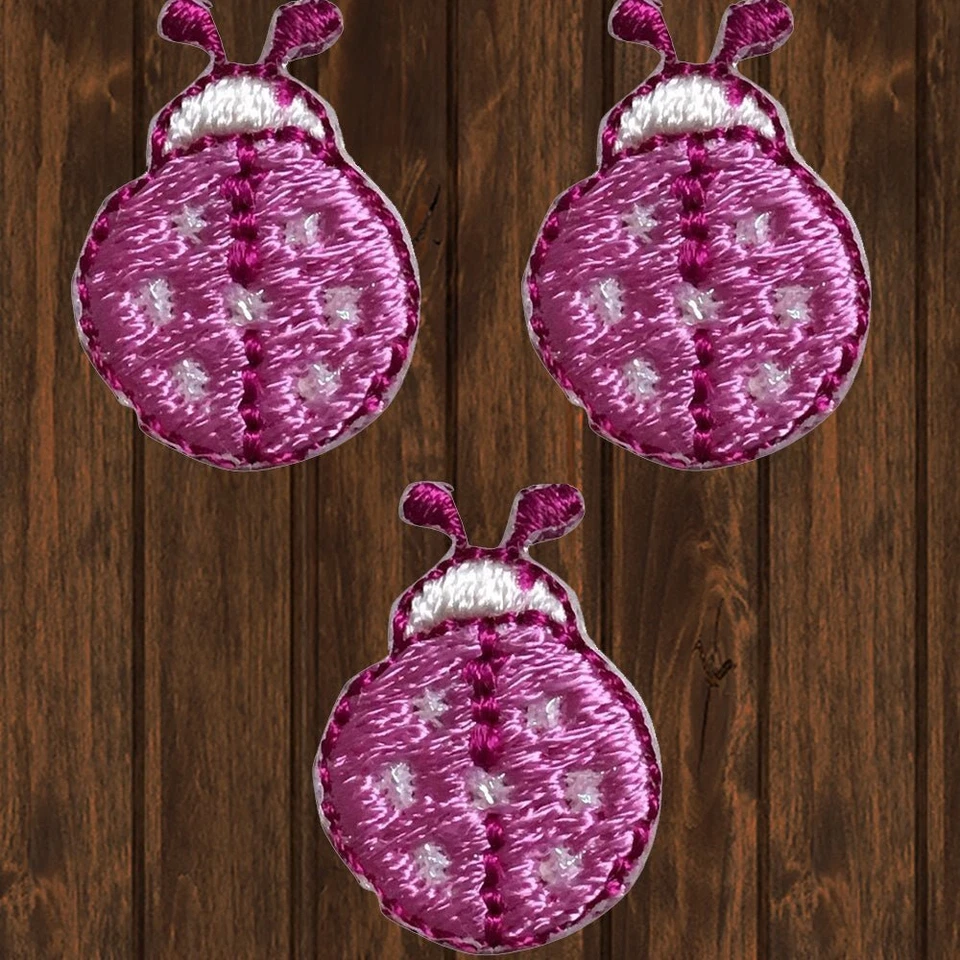 Mini Ladybug Embroidered Patch — 3-Pack — Iron On - Image 1 of 1