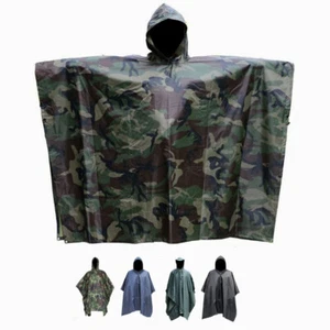 Poncho antipioggia tattico - rifugio poncho militare esercito - impermeabile ripstop campeggio - Foto 1 di 16