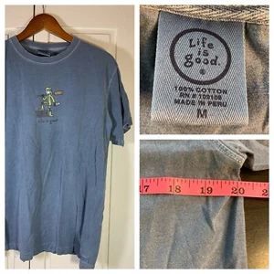 Life is Good Lobstering T Shirt Mens Medium Coastal Ocean Fishing Lobstering - Afbeelding 1 van 11