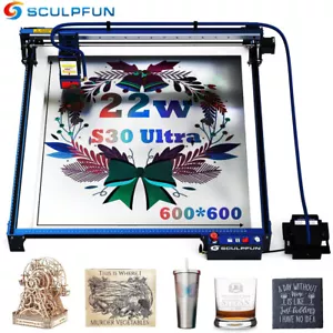SCULPFUN S30 Ultra 22W Lasergraveur mit Air Assist Kit Fr Schneiden Gravur J7I6 - Bild 1 von 12