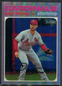 2020 Topps Heritage Paul DeJong #THC-476 Chrome Refractor /571 - Picture 1 of 2